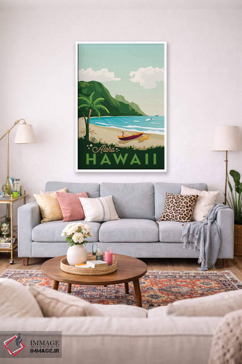 تابلو دکوراتیو جزیره هاوایی ایالات متحده اثر اولا هوپ تراول پوسترز - D1W