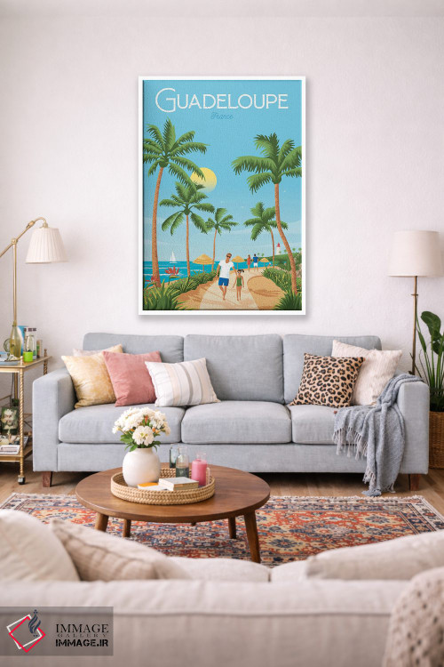 تابلو دکوراتیو جزیره گوادلوپ فرانسه اثر اولا هوپ تراول پوسترز - D1W