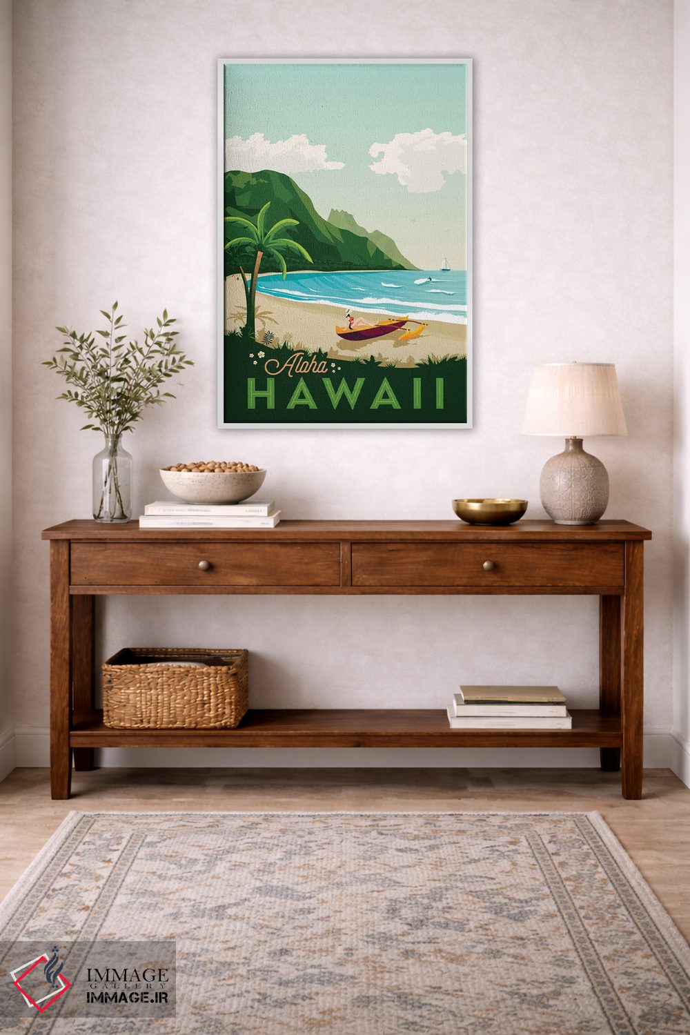 تابلو دکوراتیو جزیره هاوایی ایالات متحده اثر اولا هوپ تراول پوسترز - D3W