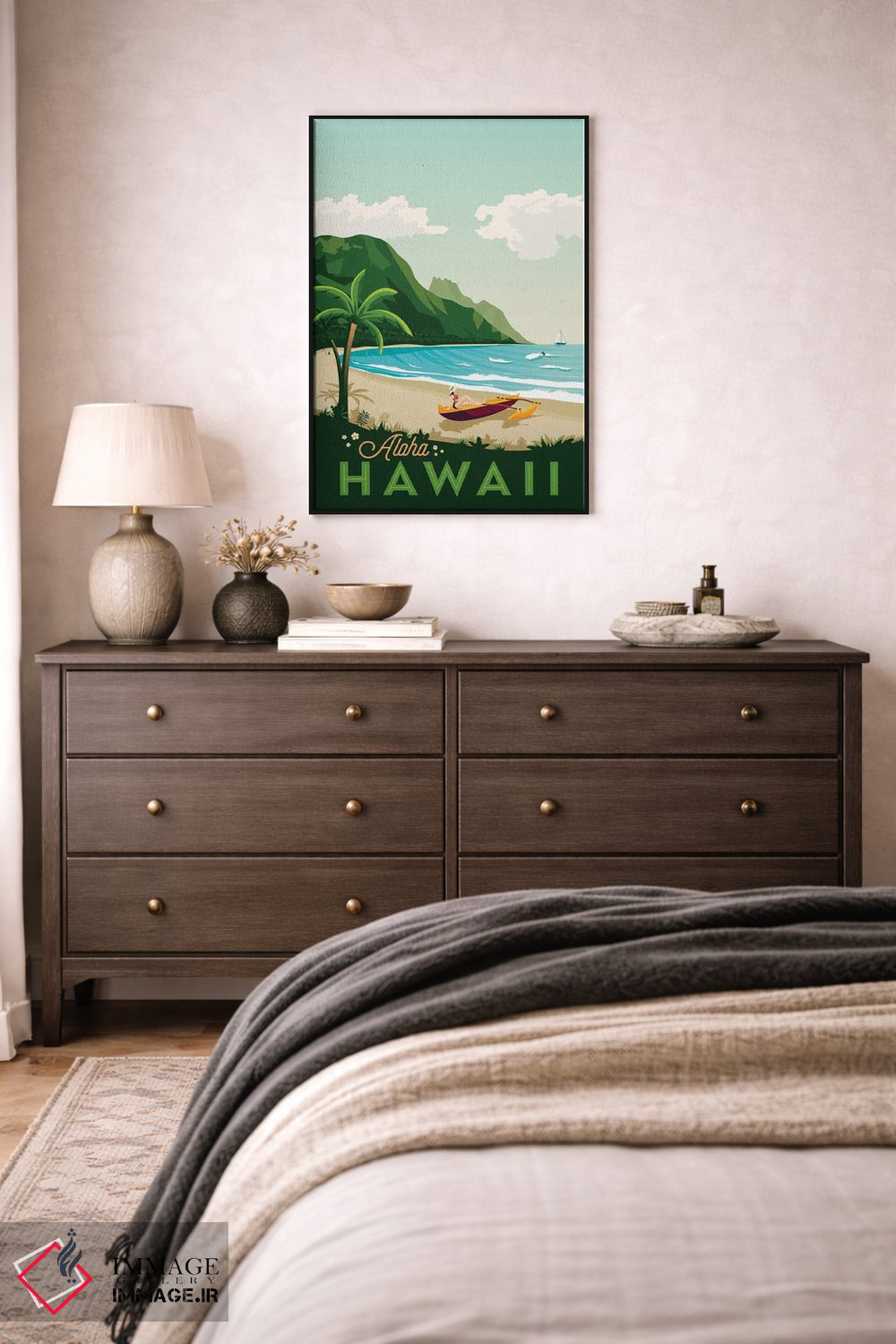 تابلو دکوراتیو جزیره هاوایی ایالات متحده اثر اولا هوپ تراول پوسترز - D4B