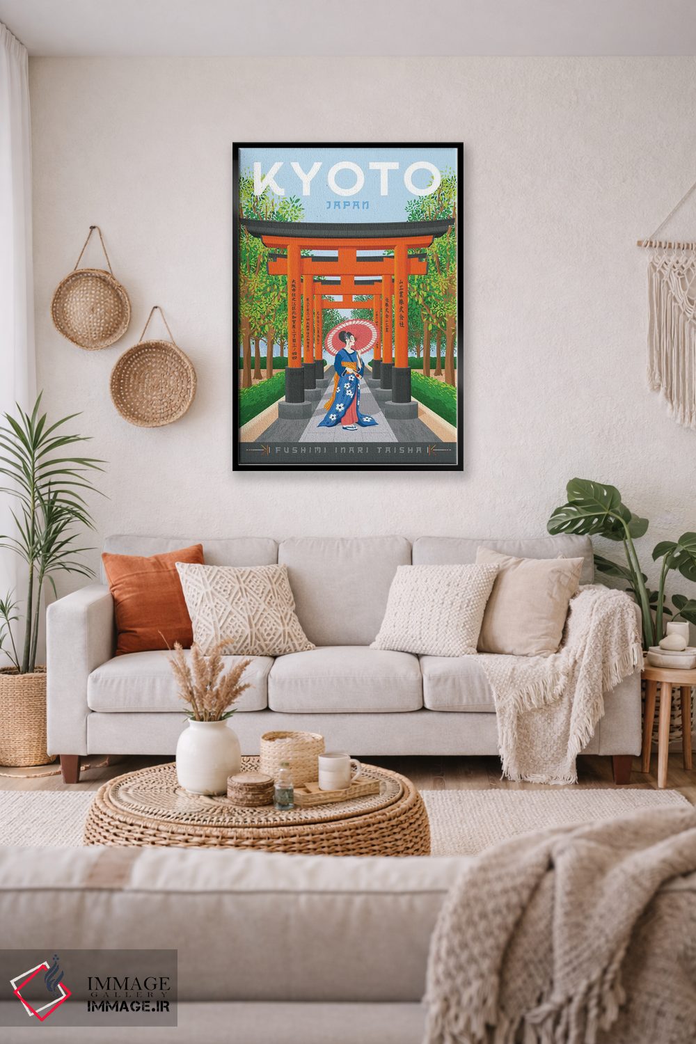 تابلو دکوراتیو کیوتو ژاپن اثر اولا هوپ تراول پوسترز - D3B
