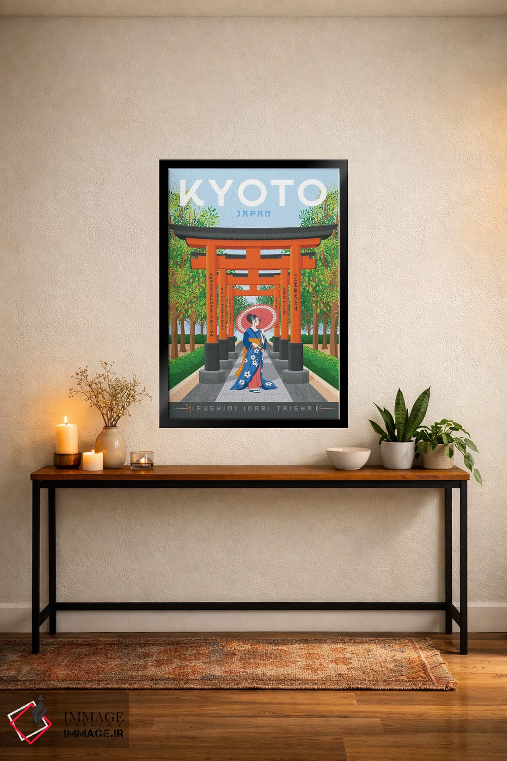 تابلو دکوراتیو کیوتو ژاپن اثر اولا هوپ تراول پوسترز - D5B