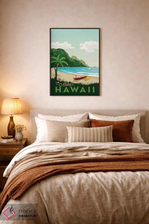 تابلو دکوراتیو جزیره هاوایی ایالات متحده اثر اولا هوپ تراول پوسترز - D5B