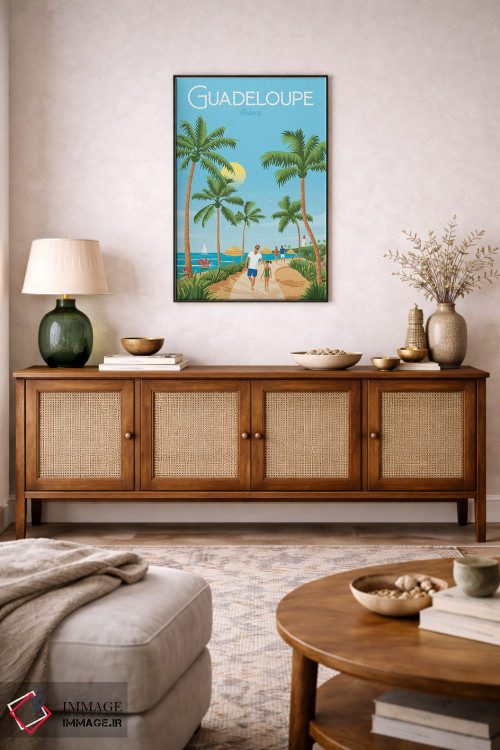 تابلو دکوراتیو جزیره گوادلوپ فرانسه اثر اولا هوپ تراول پوسترز - D4B
