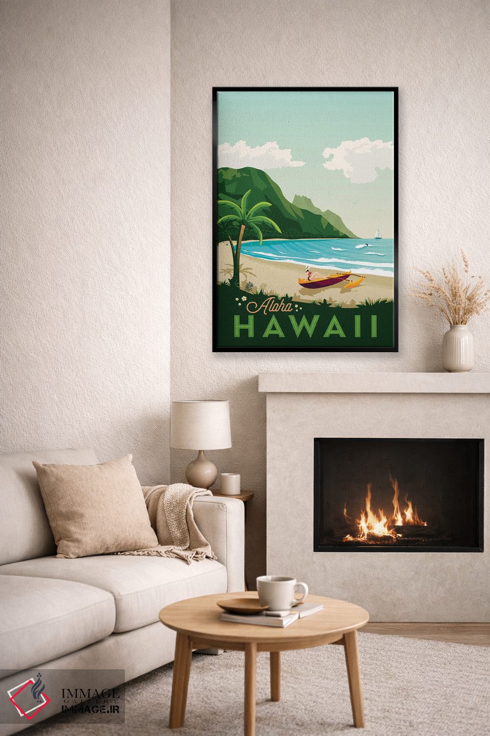 تابلو دکوراتیو جزیره هاوایی ایالات متحده اثر اولا هوپ تراول پوسترز - D6B