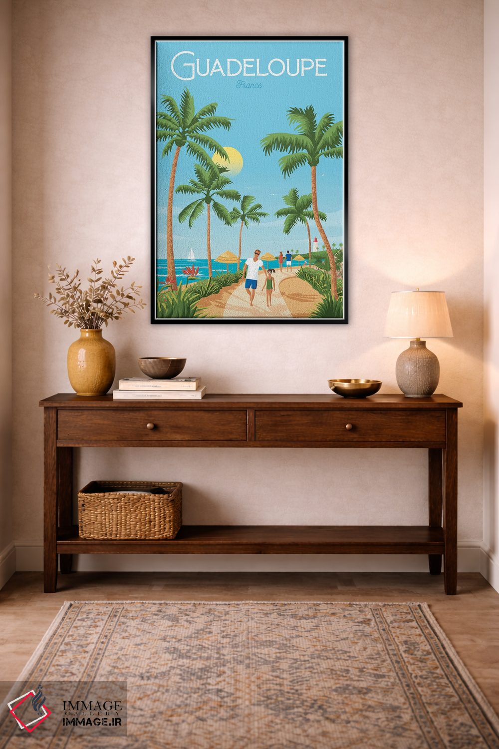 تابلو دکوراتیو جزیره گوادلوپ فرانسه اثر اولا هوپ تراول پوسترز - D5B