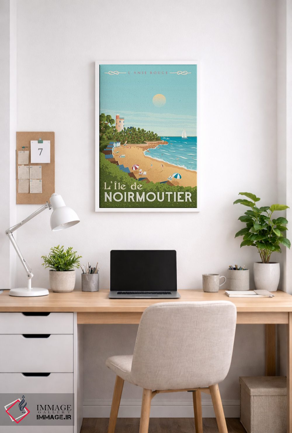 تابلو دکوراتیو جزیره نویرموتیه فرانسه اثر اولا هوپ تراول پوسترز - D3W