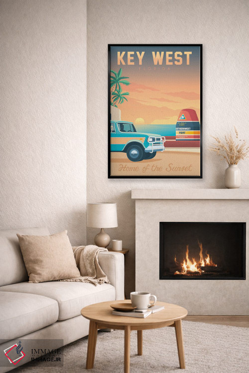 تابلو دکوراتیو کی وست جنوبی ترین شناور فلوریدا ایالات متحده اثر اولا هوپ تراول پوسترز - D6B