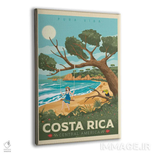 تابلو مدرن کاستاریکا اثر اولا هوپ تراول پوسترز - نمای پرسپکتیو محصول