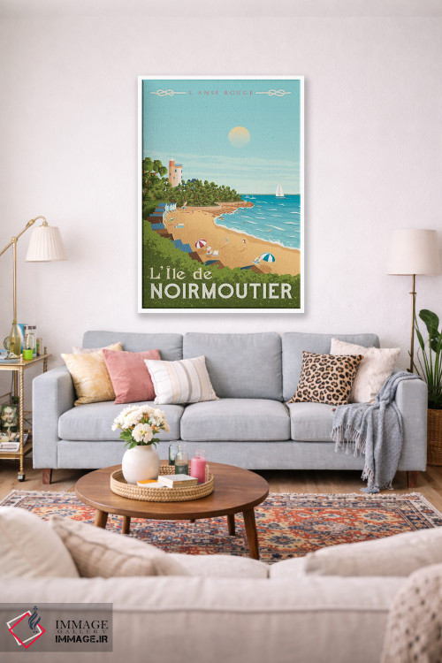تابلو دکوراتیو جزیره نویرموتیه فرانسه اثر اولا هوپ تراول پوسترز - D1W