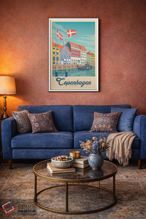 تابلو مدرن کپنهاگ دانمارک اثر اولا هوپ تراول پوسترز - D3W