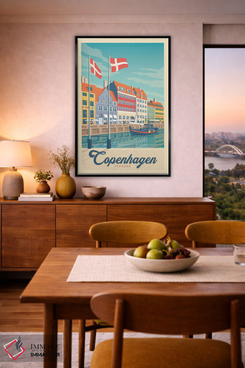 تابلو مدرن کپنهاگ دانمارک اثر اولا هوپ تراول پوسترز - D6B