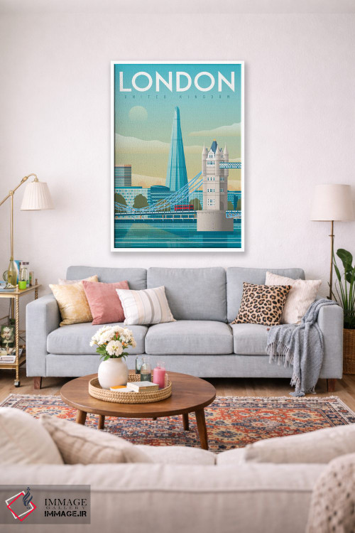 تابلو دکوراتیو لندن برج پل انگلستان اثر اولا هوپ تراول پوسترز - D1W
