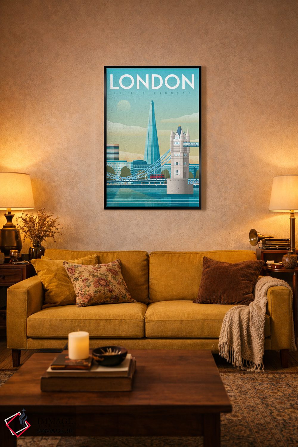 تابلو دکوراتیو لندن برج پل انگلستان اثر اولا هوپ تراول پوسترز - D3B