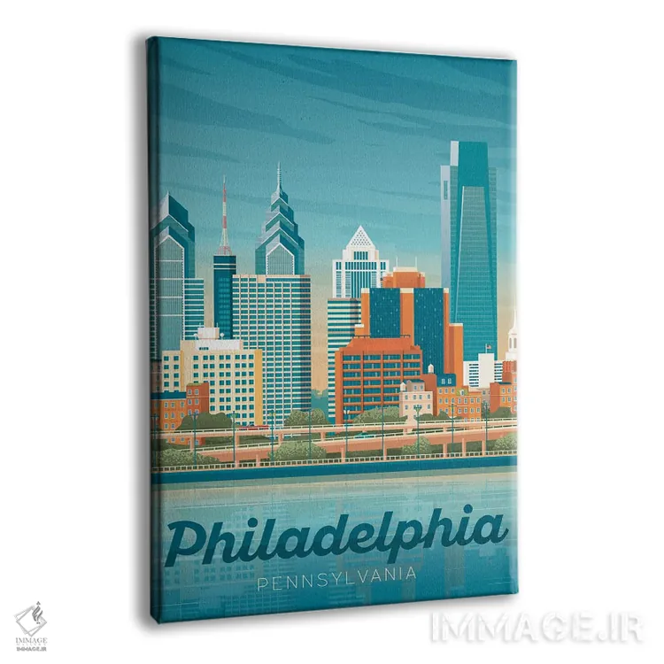 تابلو دکوراتیو فیلادلفیا پنسیلوانیا ایالات متحده اثر اولا هوپ تراول پوسترز - نمای پرسپکتیو محصول