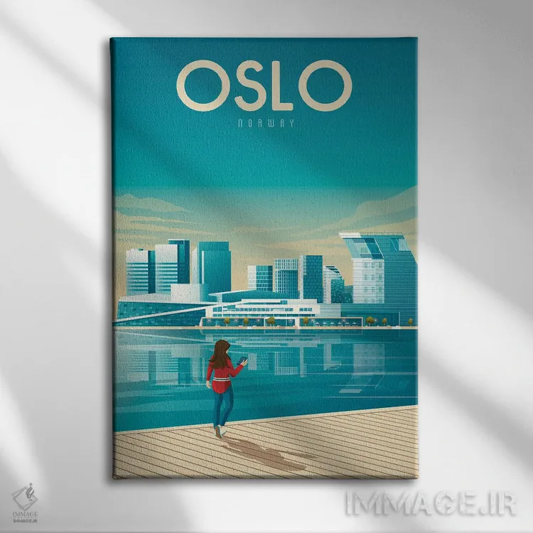 تابلو دکوراتیو اسلو نروژ اثر اولا هوپ تراول پوسترز - نمای روبهرو روی دیوار