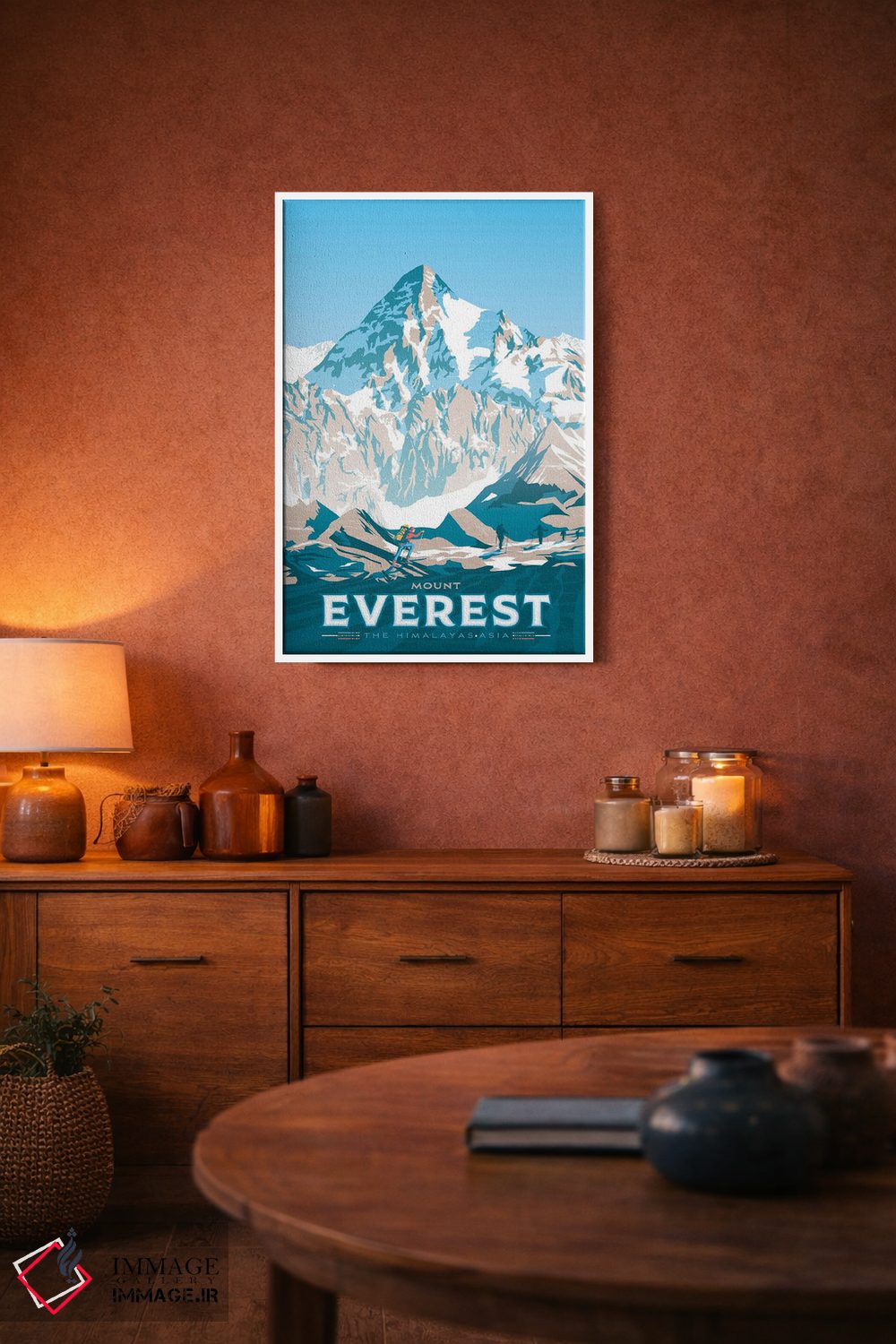 تابلو دکوراتیو کوه اورست هیمالیا آسیا اثر اولا هوپ تراول پوسترز - D3W
