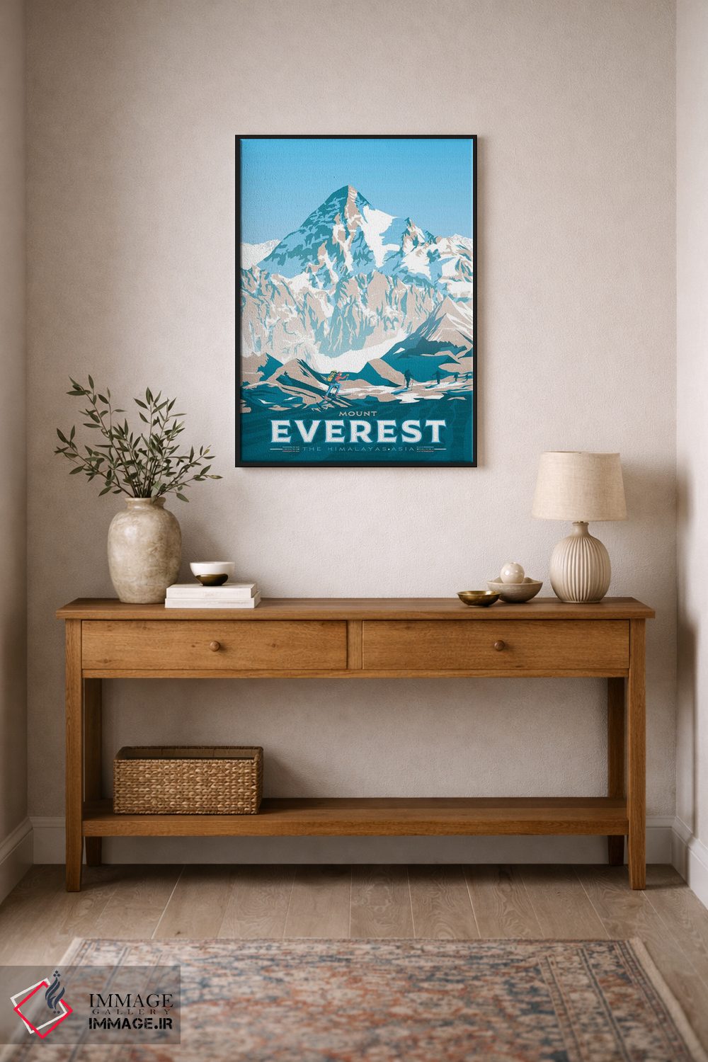 تابلو دکوراتیو کوه اورست هیمالیا آسیا اثر اولا هوپ تراول پوسترز - D2B