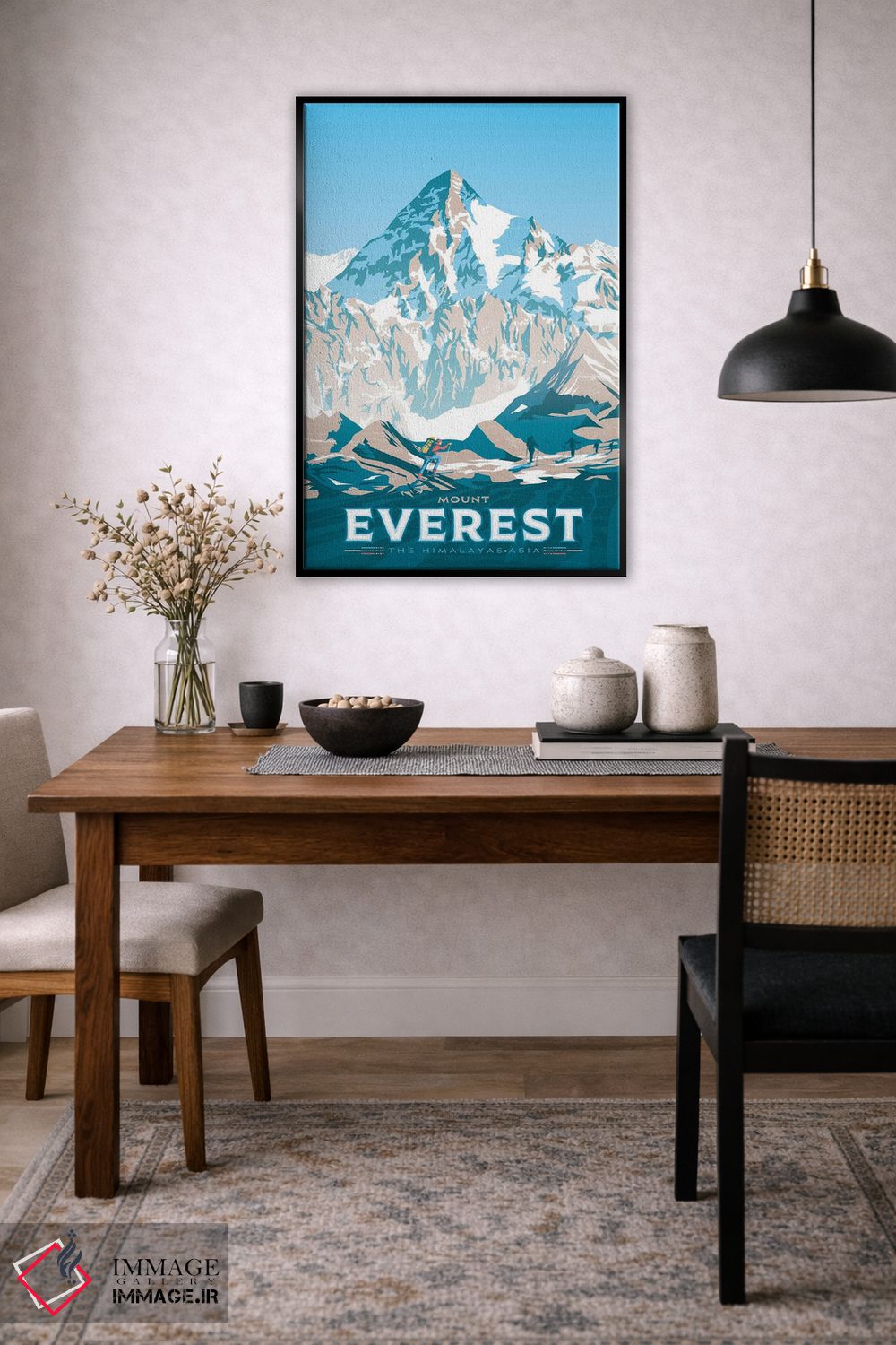 تابلو دکوراتیو کوه اورست هیمالیا آسیا اثر اولا هوپ تراول پوسترز - D4B