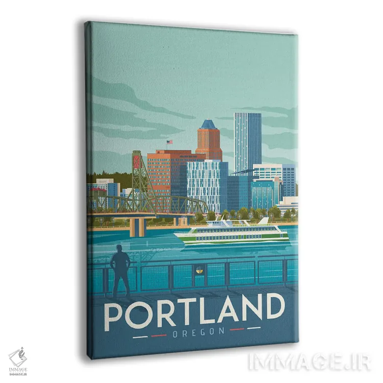 تابلو دکوراتیو پورتلند اورگن ایالات متحده اثر اولا هوپ تراول پوسترز - نمای پرسپکتیو محصول