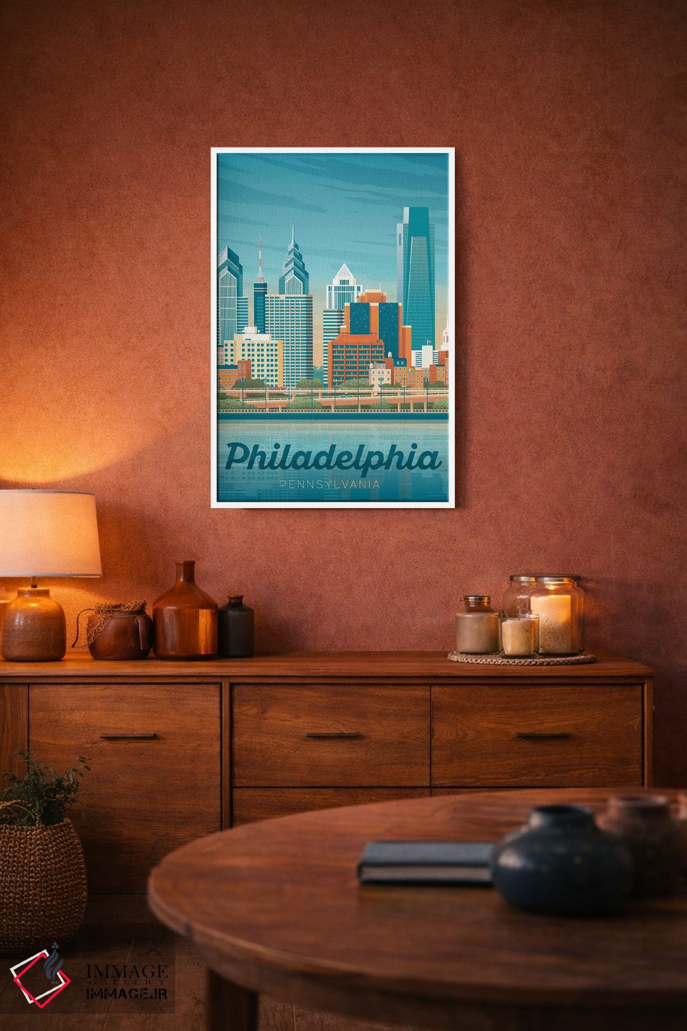 تابلو دکوراتیو فیلادلفیا پنسیلوانیا ایالات متحده اثر اولا هوپ تراول پوسترز - D3W