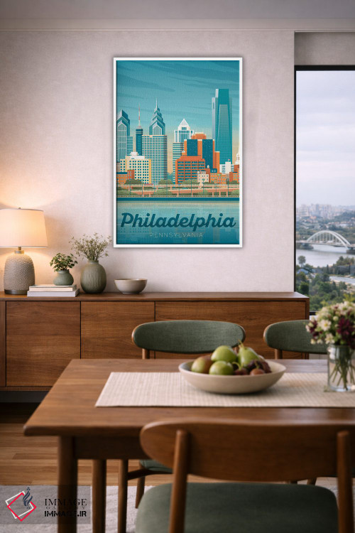 تابلو دکوراتیو فیلادلفیا پنسیلوانیا ایالات متحده اثر اولا هوپ تراول پوسترز - D5W