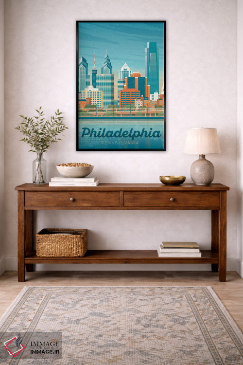 تابلو دکوراتیو فیلادلفیا پنسیلوانیا ایالات متحده اثر اولا هوپ تراول پوسترز - D4B