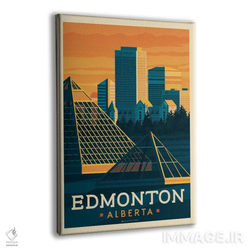 تابلو مدرن ادمونتون کانادا اثر اولا هوپ تراول پوسترز - نمای پرسپکتیو محصول