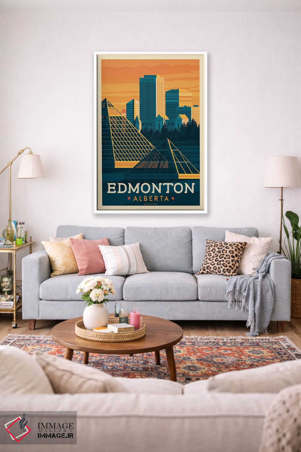 تابلو مدرن ادمونتون کانادا اثر اولا هوپ تراول پوسترز - D1W