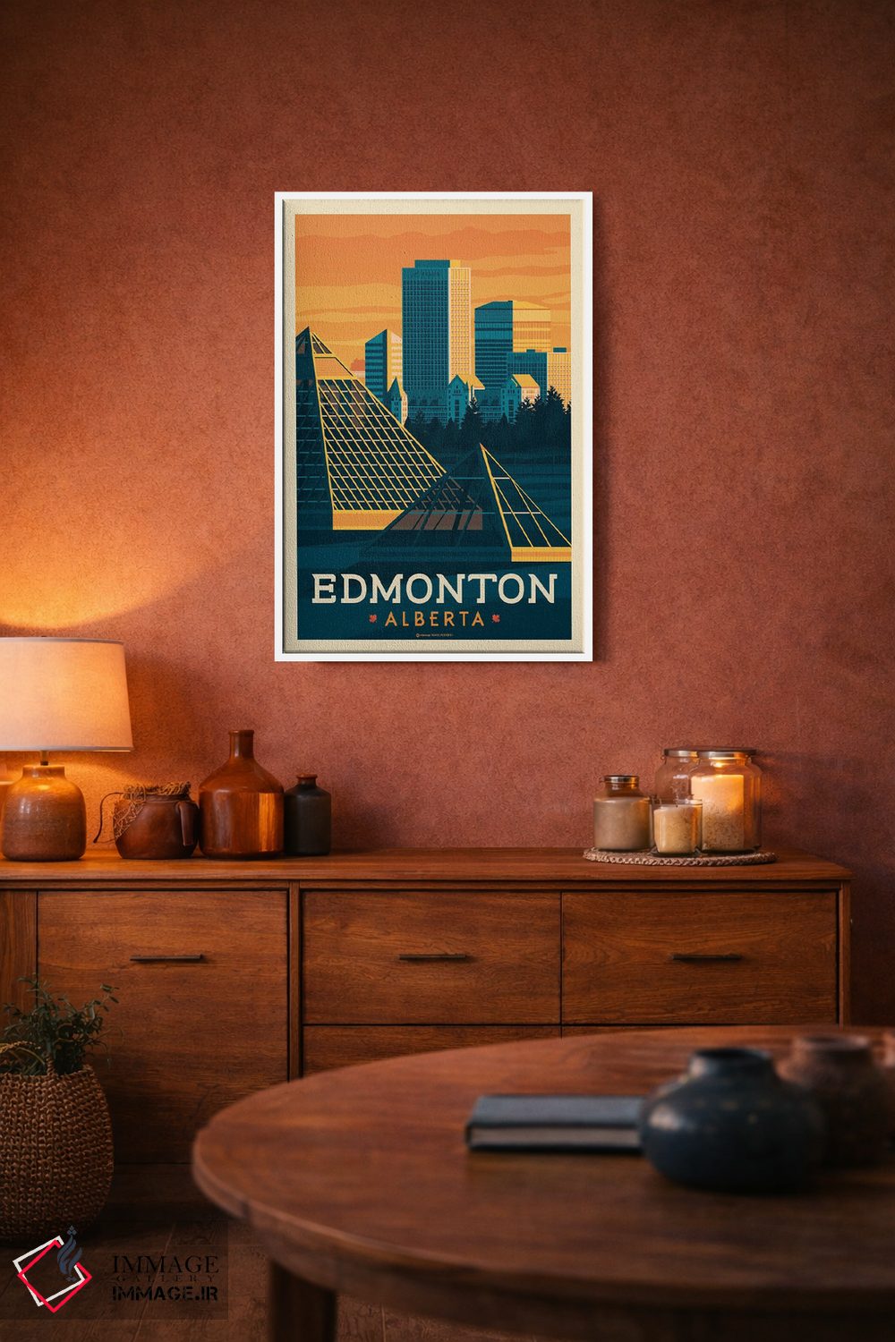 تابلو مدرن ادمونتون کانادا اثر اولا هوپ تراول پوسترز - D2W