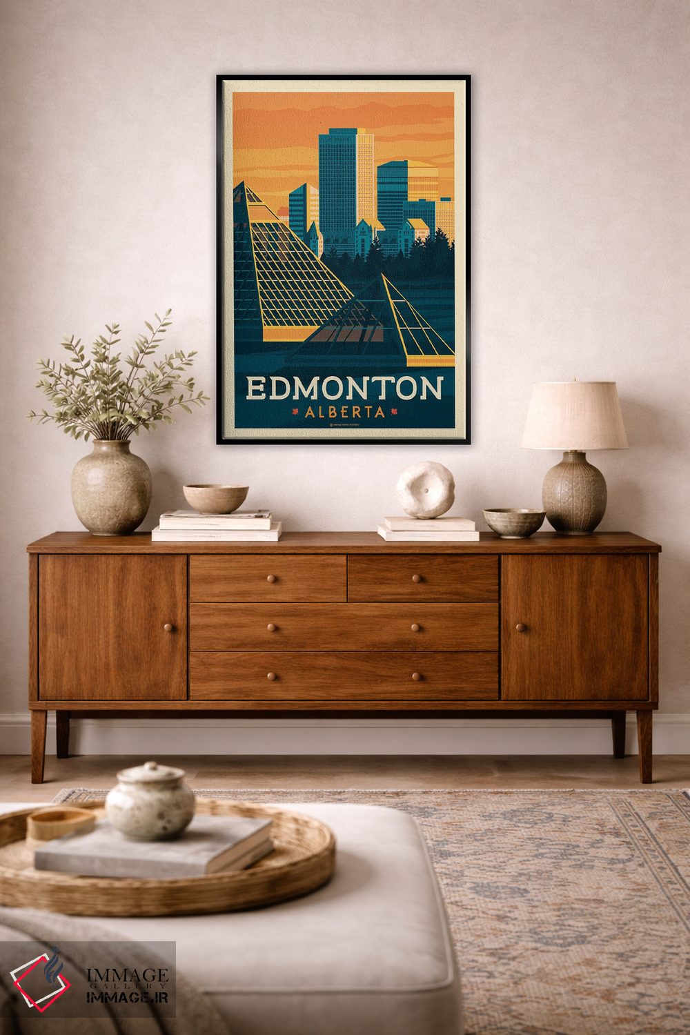 تابلو مدرن ادمونتون کانادا اثر اولا هوپ تراول پوسترز - D3B