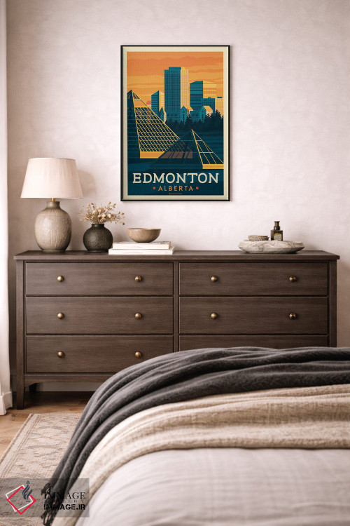 تابلو مدرن ادمونتون کانادا اثر اولا هوپ تراول پوسترز - D4B