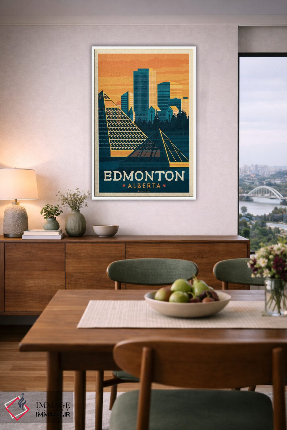 تابلو مدرن ادمونتون کانادا اثر اولا هوپ تراول پوسترز - D5W