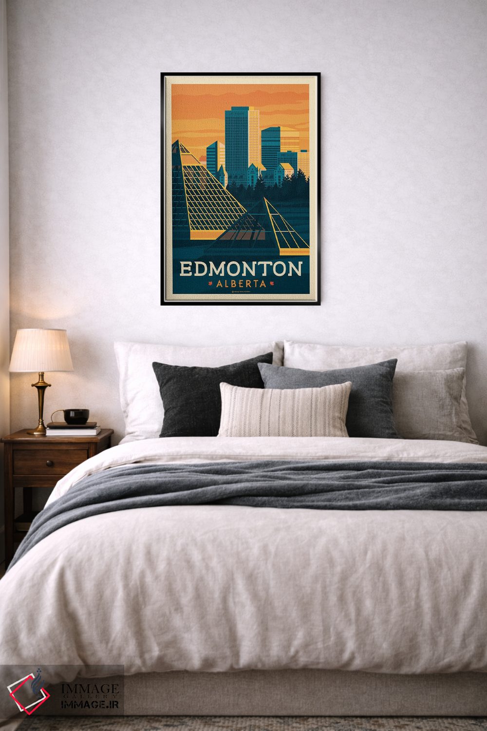 تابلو مدرن ادمونتون کانادا اثر اولا هوپ تراول پوسترز - D6B