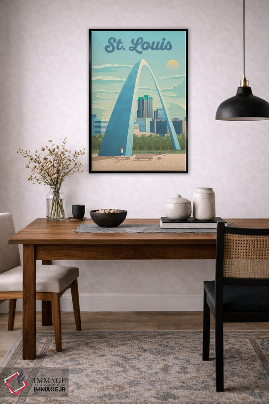 تابلو دکوراتیو سنت لوئیس آرک ورودی پارک ملی ایالات متحده اثر اولا هوپ تراول پوسترز - D4B