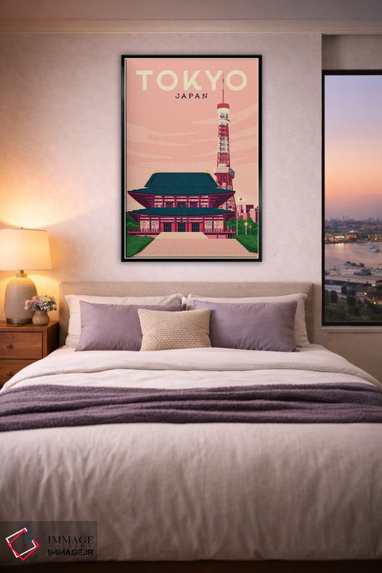 تابلو دکوراتیو توکیو برج ژاپن آسیا اثر اولا هوپ تراول پوسترز - D5B