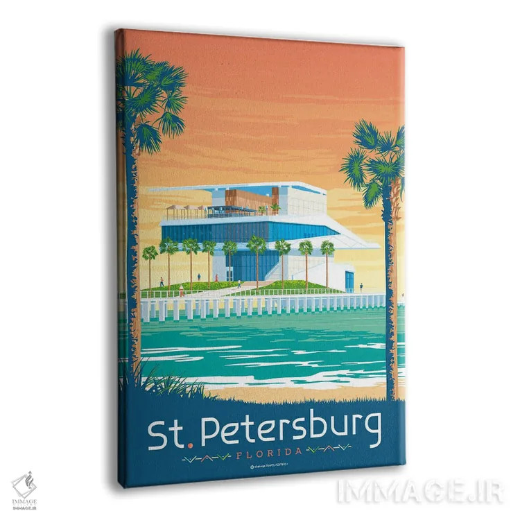 تابلو دکوراتیو سنت پیترزبورگ فلوریدا ایالات متحده اثر اولا هوپ تراول پوسترز - نمای پرسپکتیو محصول