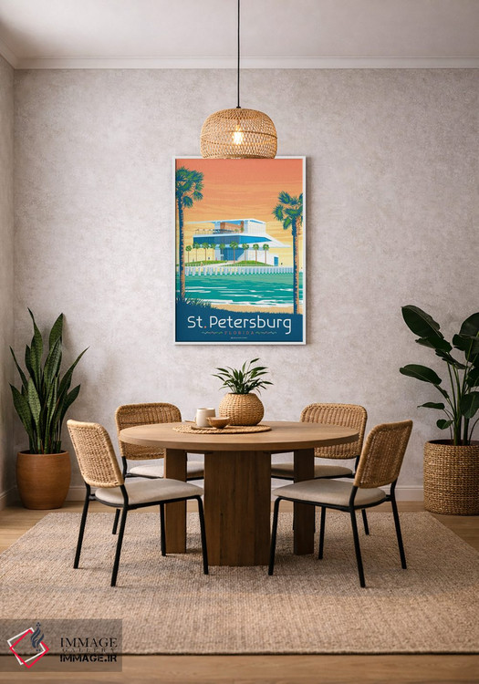 تابلو دکوراتیو سنت پیترزبورگ فلوریدا ایالات متحده اثر اولا هوپ تراول پوسترز - D1W