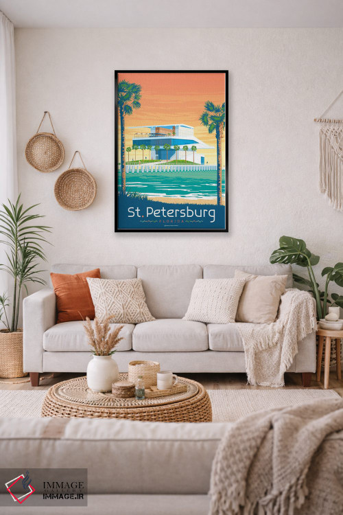 تابلو دکوراتیو سنت پیترزبورگ فلوریدا ایالات متحده اثر اولا هوپ تراول پوسترز - D2B