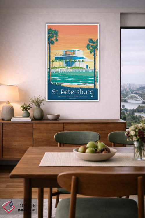 تابلو دکوراتیو سنت پیترزبورگ فلوریدا ایالات متحده اثر اولا هوپ تراول پوسترز - D5W
