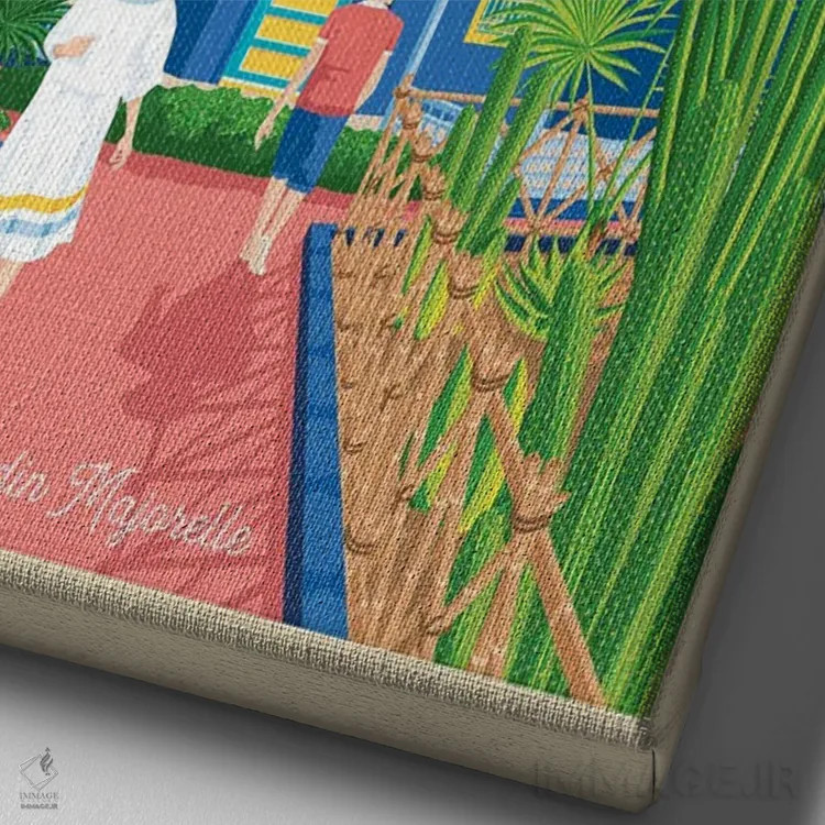 تابلو مدرن پوستر سفر مراکش مراکش اثر اولا هوپ تراول پوسترز - نمای نزدیک بافت بوم