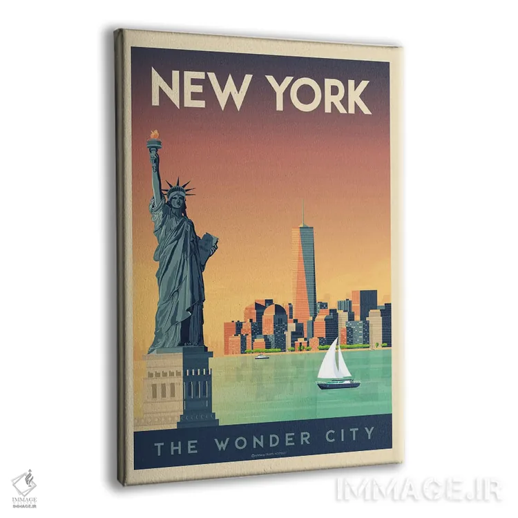 تابلو مدرن پوستر سفر نیویورک اثر اولا هوپ تراول پوسترز - نمای پرسپکتیو محصول