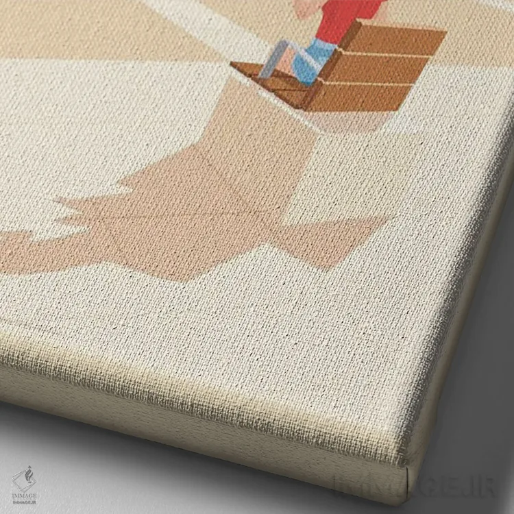 تابلو مدرن پوستر سفر به ساختمان امپایر استیت نیویورک اثر اولا هوپ تراول پوسترز - نمای نزدیک بافت بوم