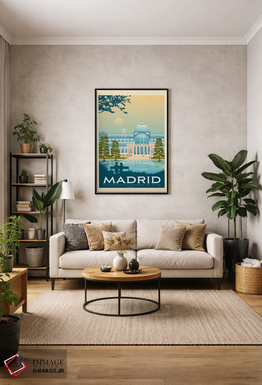 تابلو مدرن پوستر سفر مادرید اسپانیا اثر اولا هوپ تراول پوسترز - D1B