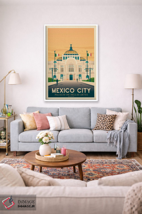تابلو مدرن پوستر سفر به مکزیکوسیتی اثر اولا هوپ تراول پوسترز - D1W