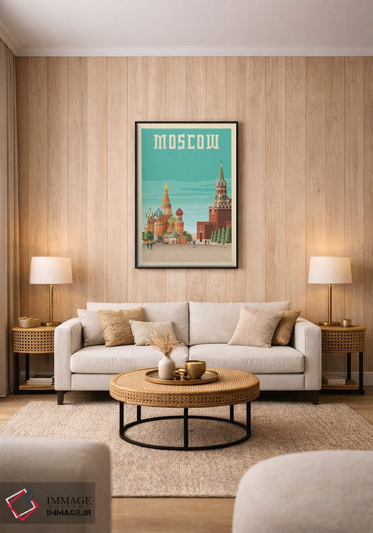تابلو مدرن پوستر سفر مسکو روسیه اثر اولا هوپ تراول پوسترز - D1B