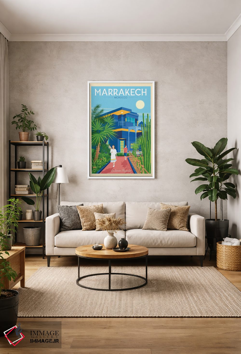 تابلو مدرن پوستر سفر مراکش مراکش اثر اولا هوپ تراول پوسترز - D1W
