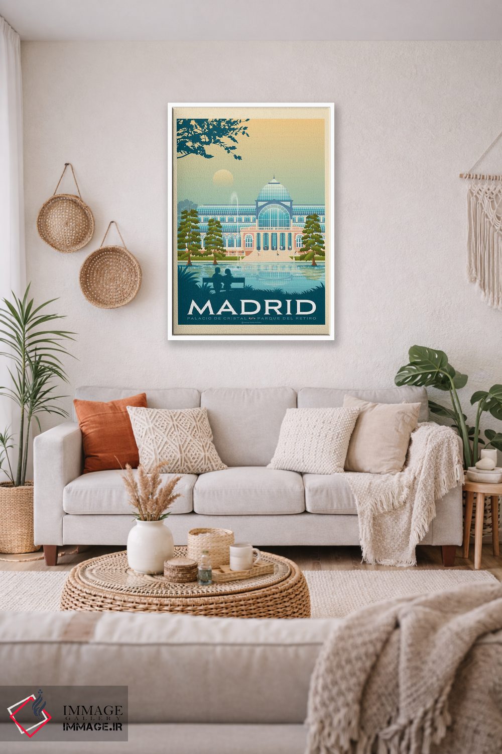 تابلو مدرن پوستر سفر مادرید اسپانیا اثر اولا هوپ تراول پوسترز - D2W
