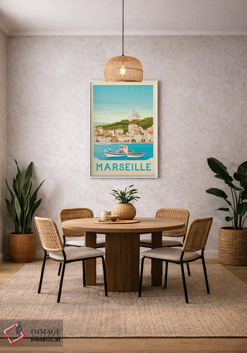 تابلو مدرن پوستر سفر مارسی فرانسه اثر اولا هوپ تراول پوسترز - D2W