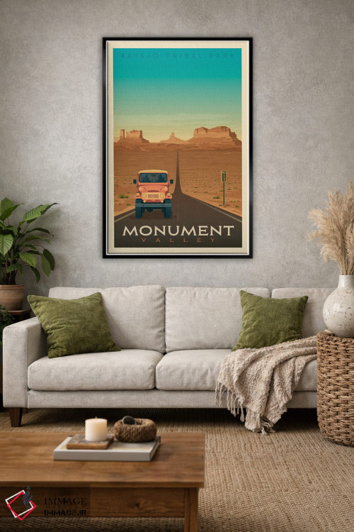 تابلو مدرن پوستر سفر به پارک ملی دره مونومنت اثر اولا هوپ تراول پوسترز - D2B
